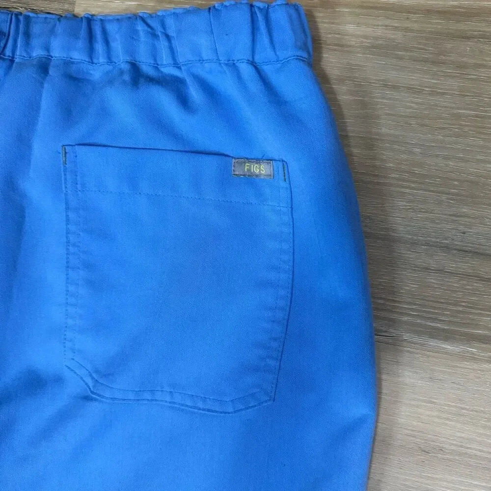 Figs Men's Size 33” Cairo Cargo Scrub Pants Ceil Blue Medical Uniform CNA Nurse
